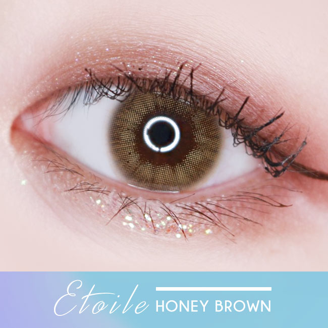 Etoile Honey Brown Colored Contacts detail eye