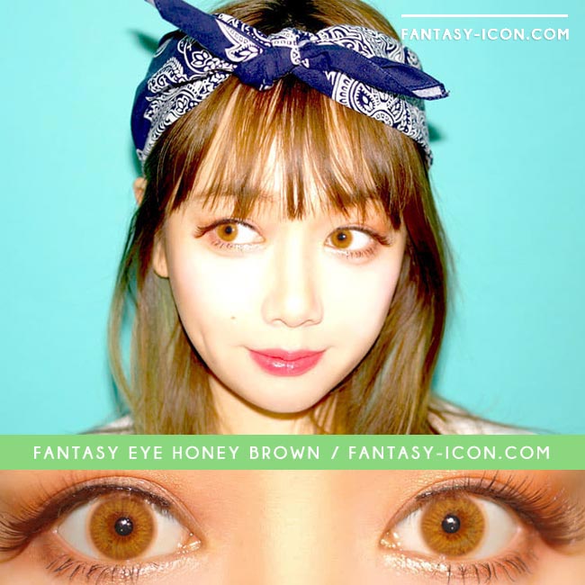 Fantasy Eye Honey Brown Colored Contact Lenses 3