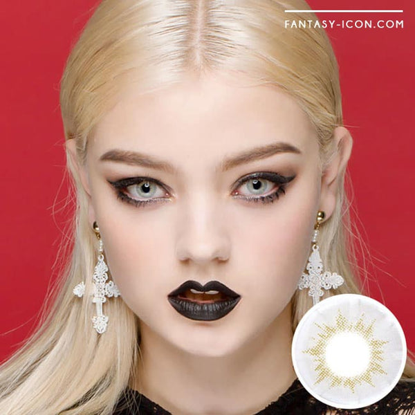 White Mesh Contacts Halloween Lenses