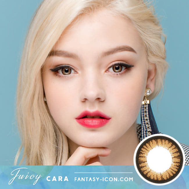 Colored Contacts for Hyperopia Juicy Cara Brown - farsightedness model
