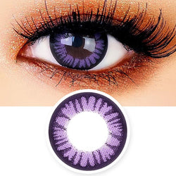 Juicy Cara Violet Contacts for Hperopyia - Purple farsightedness