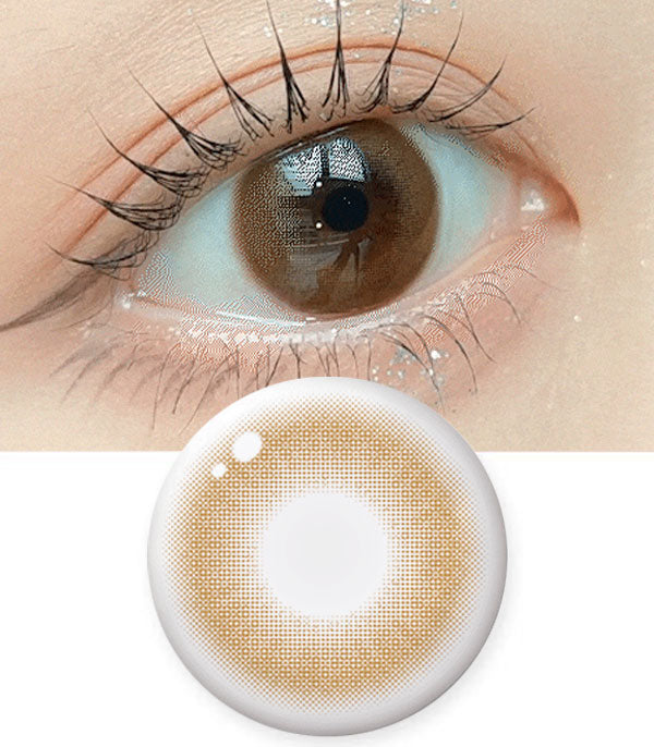 Silicone hydrogel Flora touch hazel brown contacts