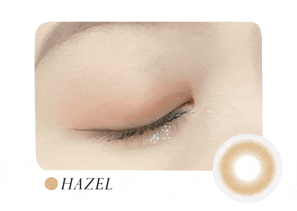 Silicone hydrogel Flora touch hazel contacts
