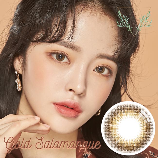 Gold Salamanque Brown contacts Circle Lens