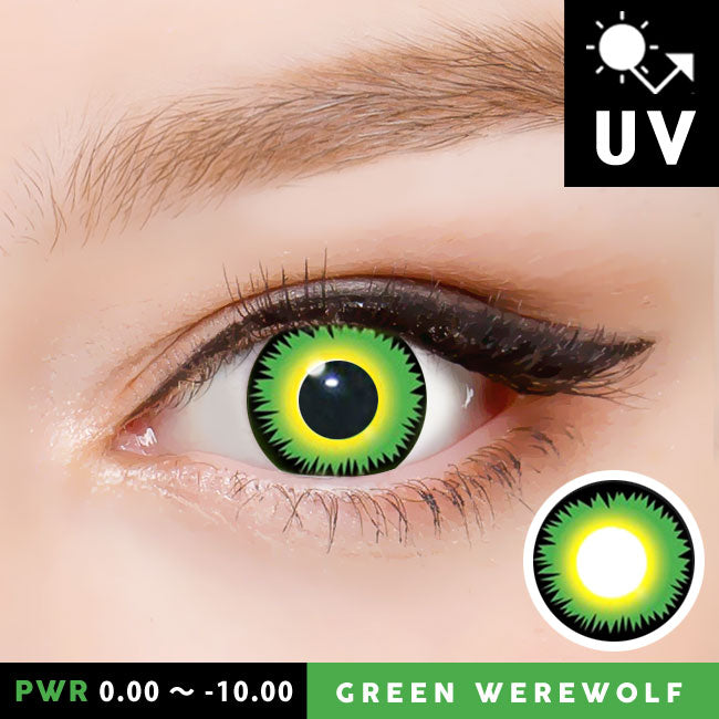 Werewolf Green Contacts Halloween Lenses Twilight