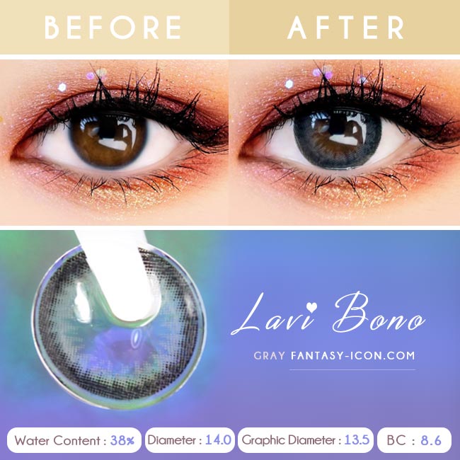 Grey Contacts - Lavi Bono - Detail