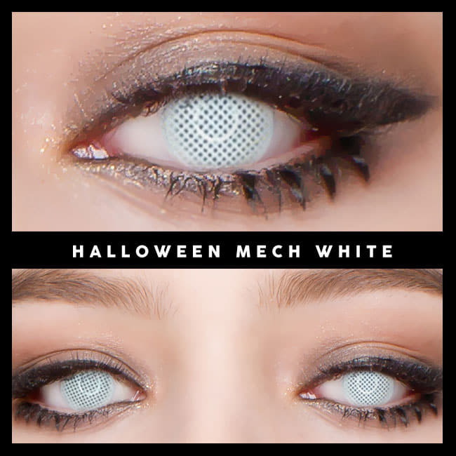 Halloween Mesh Cosplay white Contacts - Yearly