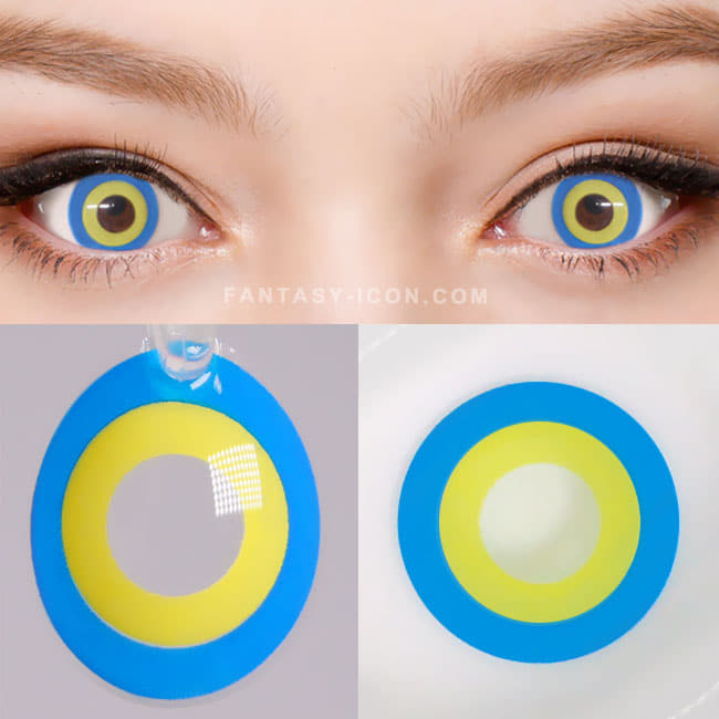 Halloween cosplay Blue Yellow contact Lens 2