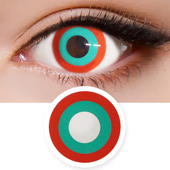 Halloween cosplay Red Green contact Lens