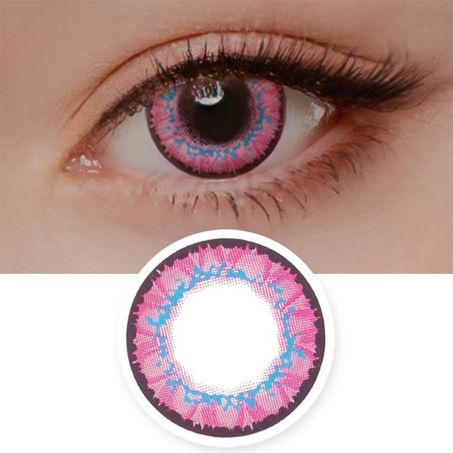 Halloween flower pink violet contacts
