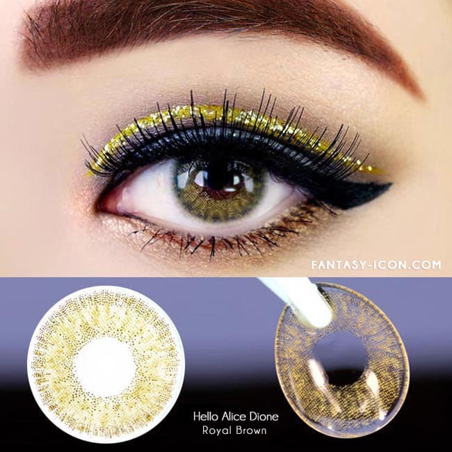 Colored Contacts Alice Dione Brown - Circle Lenses 2