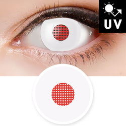 Humanoid White Contacts Halloween Lenses UV Blocking Prescription Cosplay 