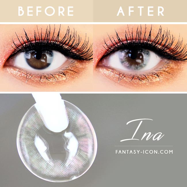 Silicone hydrogel Lenses | Ina Grey Colored Contacts 4 Lenses | fantasy ...