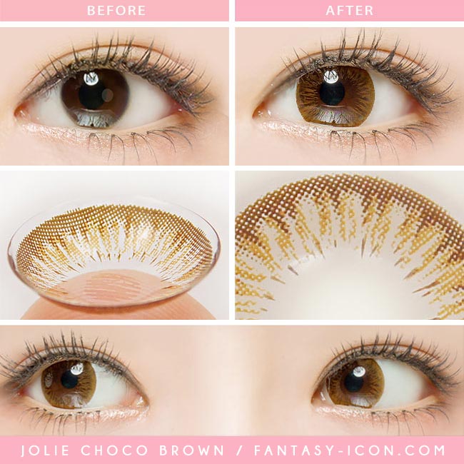  Colored Contacts Jolie Chocolate Brown - Circle Lenses 2