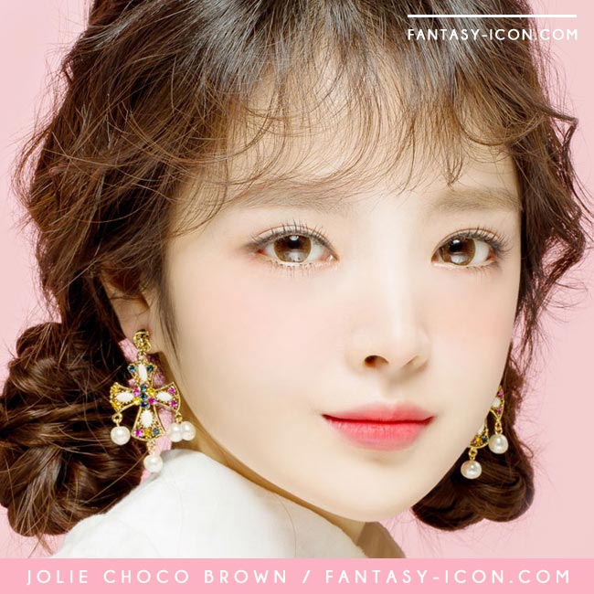  Colored Contacts Jolie Chocolate Brown - Circle Lenses 3
