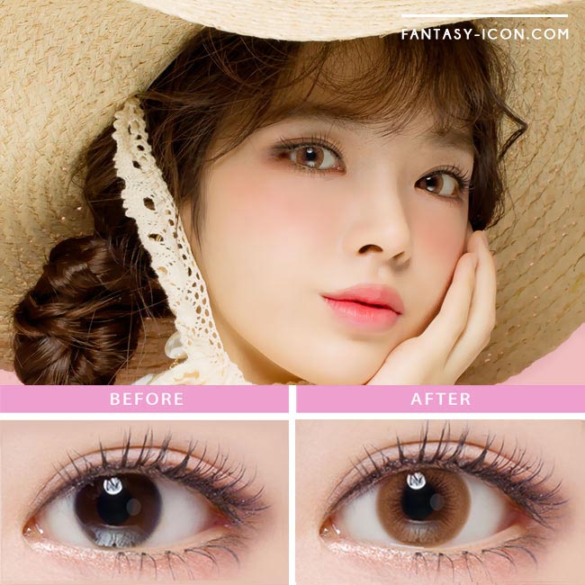 Colored Contacts Lady Girl 1 Brown - Circle Lenses 3