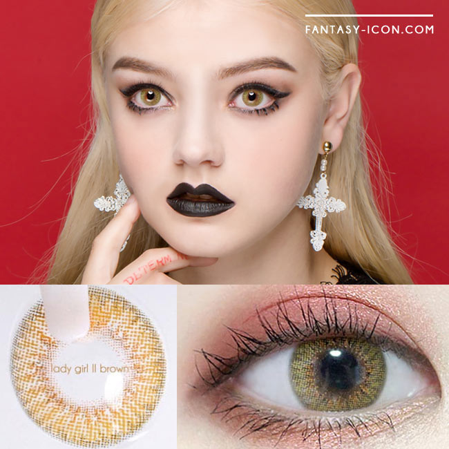 Colored Contacts Lady Girl 2 Brown - Circle Lenses 3