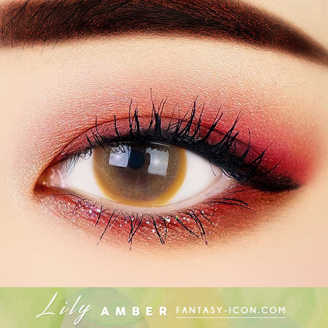 Lily Amber Brown Colored Contacts - Circle Lens beautiful eyes