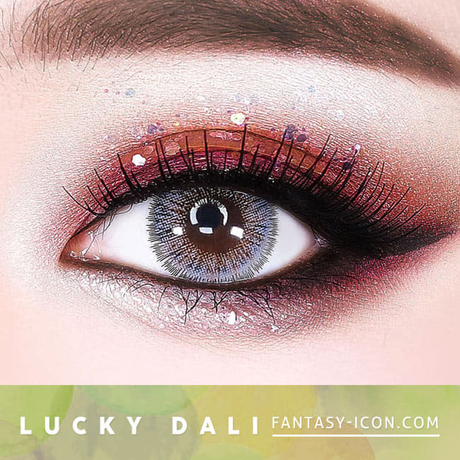Lucky Dali Grey Toric Lens - Gray Colored Contacts for Astigmatism eyes detail