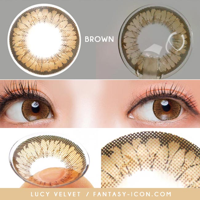 Colored Contacts - Lucy Velvet Brown Circle Lenses 4
