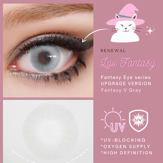 Luv Fantasy Gray Contacts | Innovision Colored Contact Lenses – fantasy ...