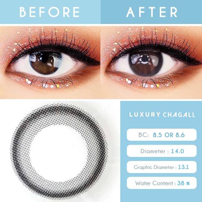 Chagall Natural Black Colored Contact Lenses 
