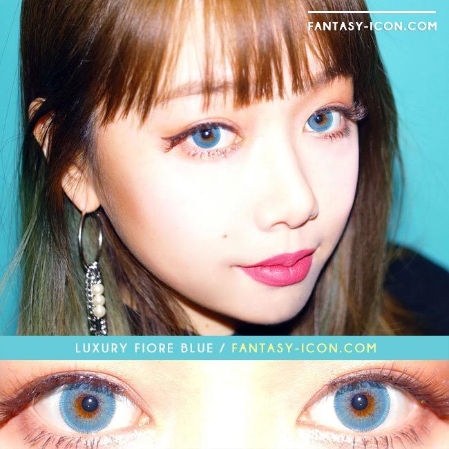 Luxury Fiore Blue Colored Contact Lenses