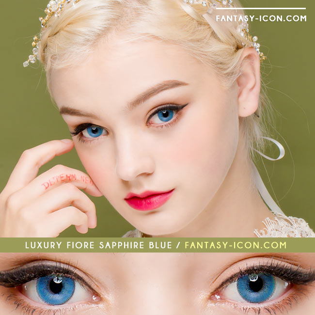 Innovision Luxury Fiore Sapphire Blue Colored Contact Lenses