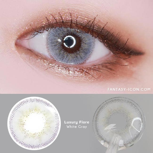 Luxury Fiore White Grey Colored Contact Lenses 
