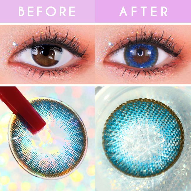 Luz Dali Extra Blue Contacts for Hperopyia | Aqua farsightedness Detail