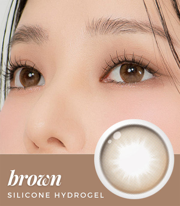 glam brown contacts 1day 10Lenses Silicone hydrogel