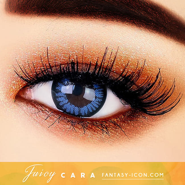 Juicy Cara Blue Colored Contacts - Circle Lenses eyes 