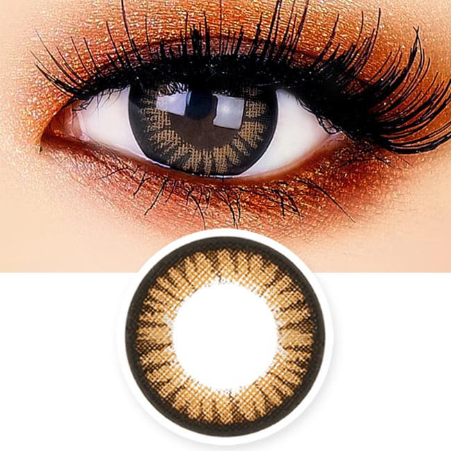 Juicy Cara Brown Colored Contacts - Circle Lens