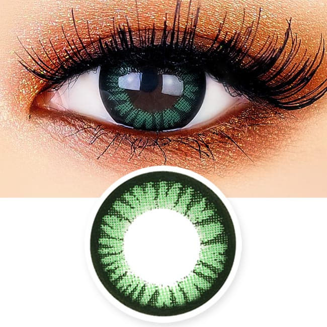 Juicy Cara Green Colored Contacts - Circle Lenses eyes