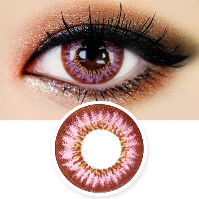 Colored contacts for Hyperopia Mimi Needstem Pink