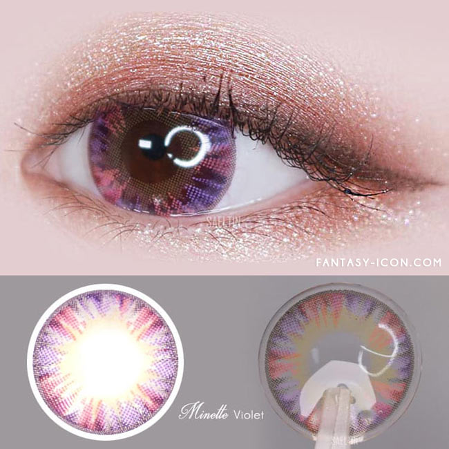  Colored Contacts Minette Purple Violet  - Circle Lenses 2