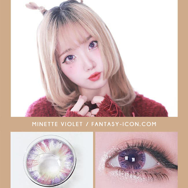  Colored Contacts Minette Purple Violet  - Circle Lenses 4