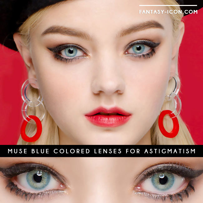 Blue Colored Contacts for Astigmatism Muse Toric Lens fantasy