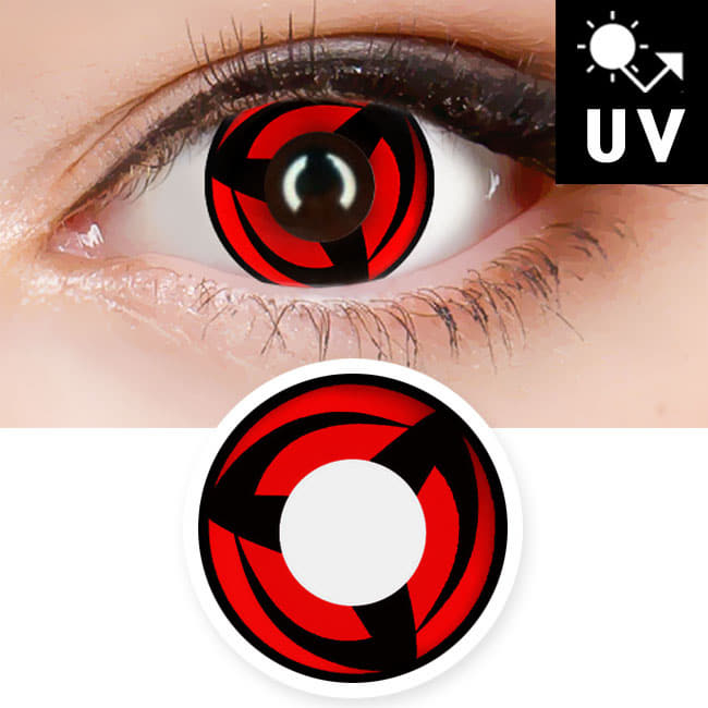 Naruto Kakashi Sharingan Contacts Cosplay Lenses Prescription UV Blocking Mangekyou Itachi 