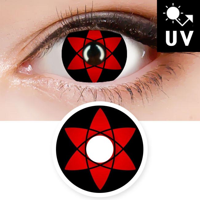 Naruto Sasuke Sharingan Contacts for Cosplay Prescription