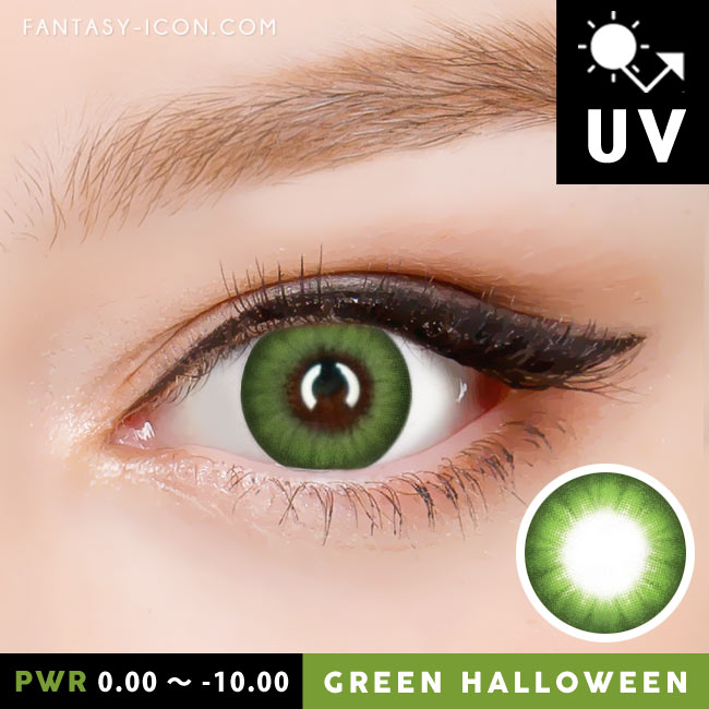 Green Contacts Halloween Electro Lenses