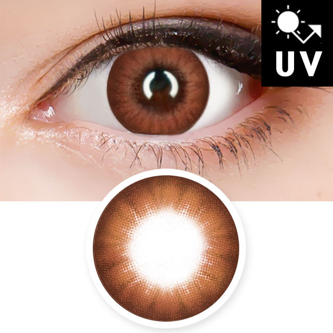 Natural Orange Brown Contacts Halloween Electro Lenses Prescription UV Blocking