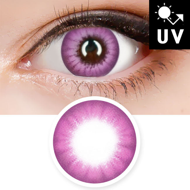Natural Pink Contacts Halloween Electro Lenses Prescription UV Blocking