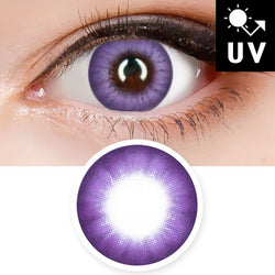 Natural Purple Contacts Halloween Violet Electro Lenses Prescription UV Blocking