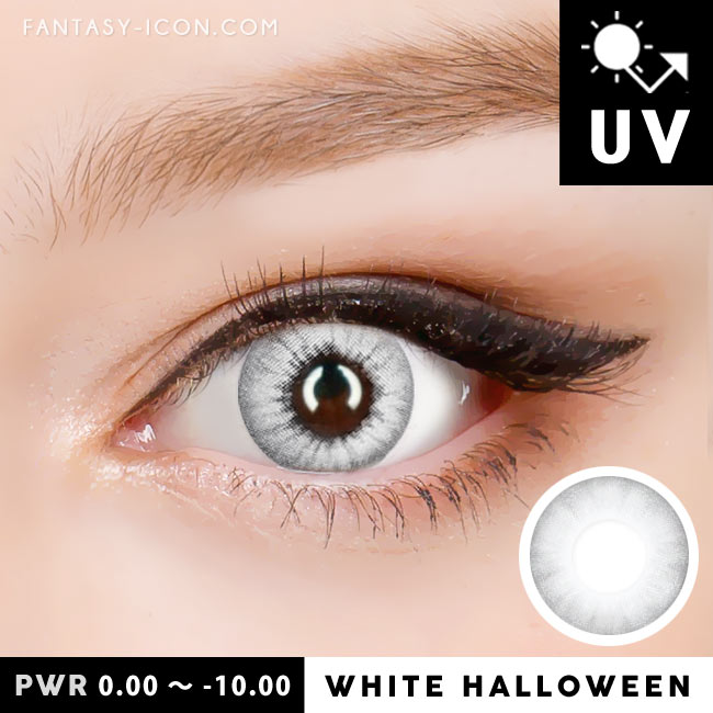 White Contacts Halloween Electro Lenses