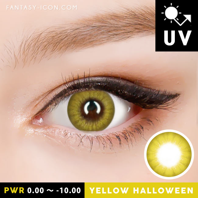 Yellow Contacts Halloween Electro Lenses Prescription UV Blocking