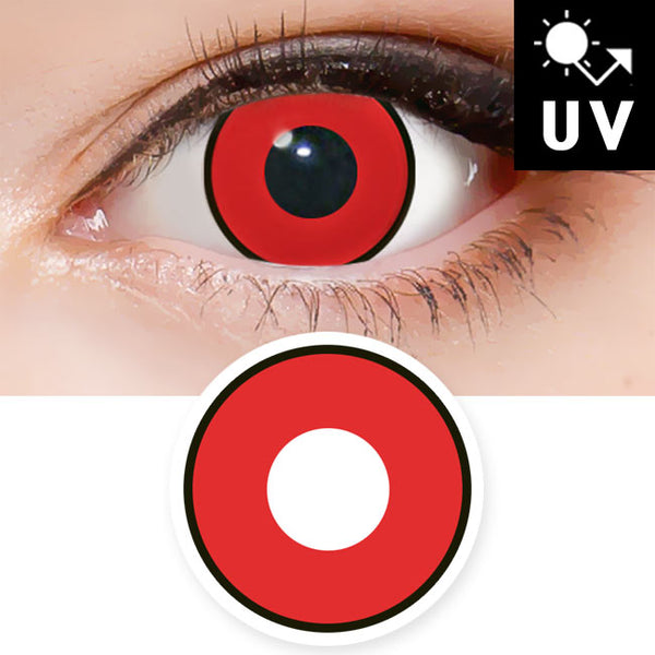 Rage Red Contacts Halloween Lenses UV Blocking Prescription Anime cosplay