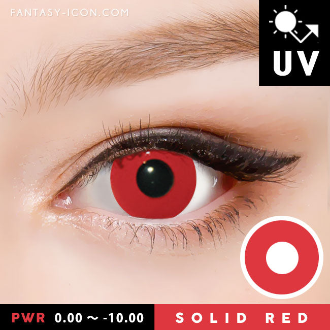 Red Contacts Cosplay Solid Lenses