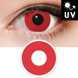 Halloween Red Contacts Cosplay Solid Lenses Prescription UV Blocking