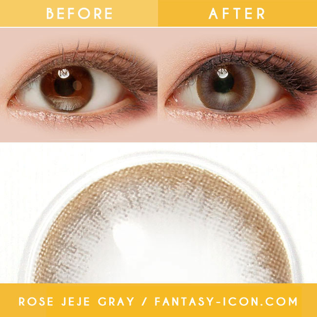 Colored Contacts Rose Jeje Grey - Circle Lenses 3